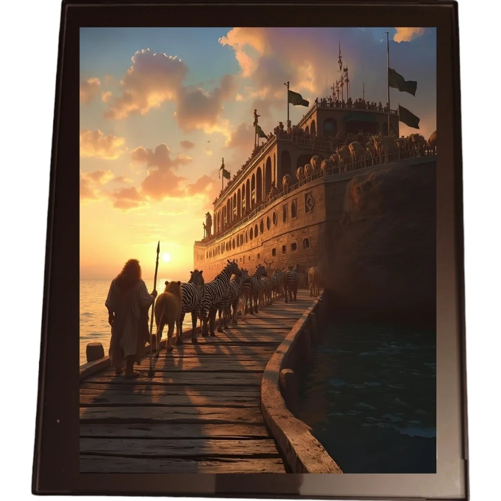 Noah's Ark In A Glass Front Frame 8x10 Picture AI wall